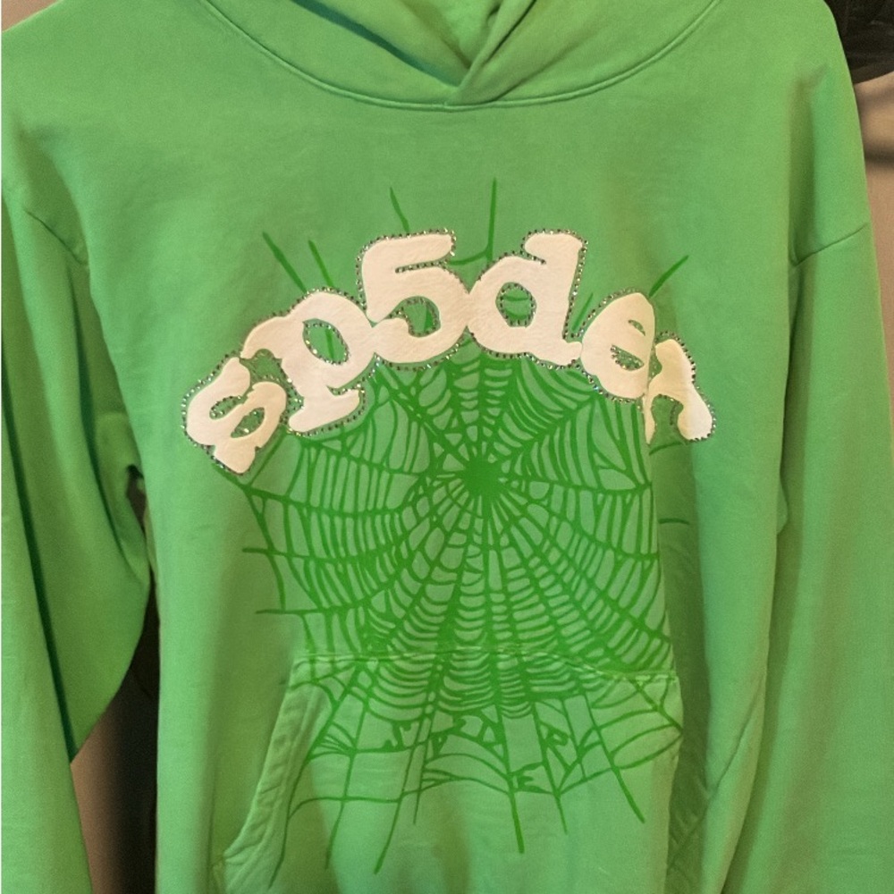 Sp5der Green Hoodie for Men